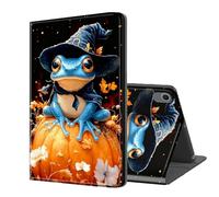 ETLKJVBL for Samsung Galaxy Tab S10 FE/ S9 FE Case, Auto Sleep/Wake, Wizard Frog on Pumpkin Multiple Angles Viewing Folio Stand Case for Samsung Galaxy Tab S9 11 Inch 2023