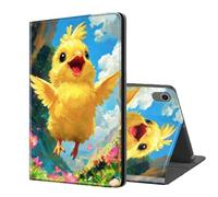 ETLKJVBL for Samsung Galaxy Tab S10/ S9 Plus Case 12.4 Inch, Auto Sleep/Wake, Cheerful Chick Flying in Flower Field Multiple Angles Viewing Folio Stand case for Samsung Galaxy Tab S9 FE Plus
