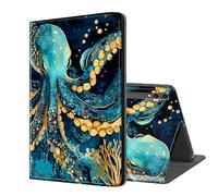 ETLKJVBL for Samsung Galaxy Tab S10 Ultra Case 14.6 Inch, Auto Sleep/Wake, Colorful Octopus Multiple Angles Viewing Folio Stand Case for Samsung Galaxy Tab S10/ S9/ S8/ Ultra