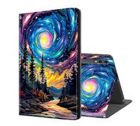 ETLKJVBL for Samsung Galaxy Tab S10 Ultra Case 14.6 Inch, Auto Sleep/Wake, Starry Colorful Aurora Multiple Angles Viewing Folio Stand Case for Samsung Galaxy Tab S10/ S9/ S8/ Ultra