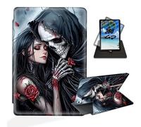 ETLKJVBL iPad Air 13 Inch 2024 Case, 360 Degree Rotating Multi Angle Auto Sleep/Wake Skeleton and Beauty Embrace Exquisite Leather Case for iPad Air 13 Inch 2024 Tablet