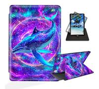 ETLKJVBL - iPad Pro 11 inch 2024 Case, 360 Degree Rotation, Multi-Angle View, Auto Sleep, Cosmic Whale in Nebula Exquisite Leather Case for iPad Pro 11