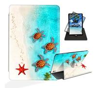 ETLKJVBL - iPad Pro 11 inch 2024 Case, 360 Degree Rotation, Multi-Angle View, Auto Sleep/Wake Up, Baby Turtles Crawling Beach Exquisite Leather iPad Pro Case