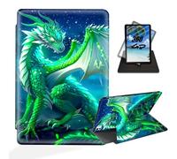 ETLKJVBL iPad Pro 13 Inch 2024 Case, 360 Degree Rotation Multi Angle View Auto Sleep/Wake Emerald Dragon Exquisite Leather Case for iPad Pro 13 inch 2024 Tablet
