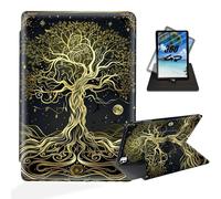 ETLKJVBL iPad Pro 13 Inch 2024 Case, Antique Gold Tree 360 Degree Rotating Multi Angle View Auto Sleep/Wake Feature Exquisite Leather Case for iPad Pro 13 inch 2024 Tablet