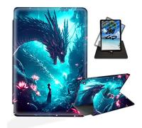 ETLKJVBL - Leather Case for Fire HD 10 Tablet 2023/2021 (13th/11th Generation), 360 Degree Rotation, Auto Sleep/Wake, Epic Dragon Exquisite Leather Case for Fire HD 10 Tablet 2023