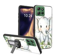 ETLKJVBL Lightweight Mobile Accessory for Motorola Moto G 2026 Case, Cute Elephant Shockproof Protective Cover with 360-Degree Versatile Rotating Stand Stylish Design