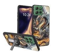 ETLKJVBL Lightweight Mobile Accessory for Motorola Moto G 2026 Case, Flying Dragon Shockproof Protective Cover with 360-Degree Versatile Rotating Stand Stylish Design