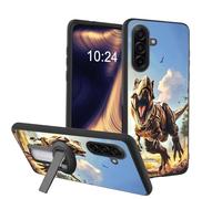 ETLKJVBL Lightweight Mobile Accessory for Samsung Galaxy A17 5G Phone Case, Ferocity Dinosaur Shockproof Protective Cover with 360-Degree Versatile Rotating Stand Stylish Design