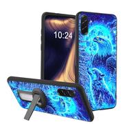 ETLKJVBL Lightweight Mobile Accessory for Samsung Galaxy A37 5G Phone Case, Eagle and Wolf Shockproof Protective Cover with 360-Degree Versatile Rotating Stand Stylish Design