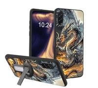 ETLKJVBL Lightweight Mobile Accessory for Samsung Galaxy A57 5G Phone Case, Flying Dragon Shockproof Protective Cover with 360-Degree Versatile Rotating Stand Stylish Design