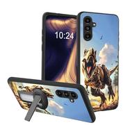 ETLKJVBL Lightweight Mobile Accessory for Samsung Galaxy S25 FE Case, Ferocity Dinosaur Shockproof Protective Cover with 360-Degree Versatile Rotating Stand Stylish Design