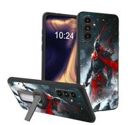 ETLKJVBL Lightweight Mobile Accessory for Samsung Galaxy S25 FE Case, The Dark - Cloaked Warrior Shockproof Protective Cover with 360-Degree Versatile Rotating Stand Stylish Design