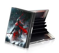 ETLKJVBL Metallic Accordion Style Rfid Credit Card Holder for Women, Credit Card Protector Rfid Blocking Sleeves, Stylish Credit Card Holder for Men-17, The Dark - Cloaked Warrior, 3.74 x 2.56 x 0.59