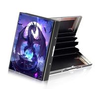 ETLKJVBL Metallic Accordion Style Rfid Credit Card Holder for Women, Credit Card Protector Rfid Blocking Sleeves, Stylish Credit Card Holder for Men-3, Mystical Dragon, 3.74 x 2.56 x 0.59 Inches