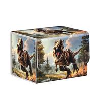 ETLKJVBL MTG Card Storage Solution - MTG Card Box for Commander Decks,High-capacity Anime Card Sleeves,The best choice for sending Game mates,Pretty Pattern design for Deck Box(Ferocity Dinosaur)