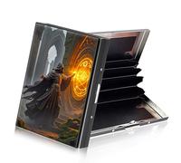 ETLKJVBL RFID Credit Card Holder Accordion Style, Metallic Slim Wallet with RFID Blocking Protector Sleeves, Stylish Credit Card Case for Women and Men-24, Mage Activating Ancient Portal, 3.74 x 2.56