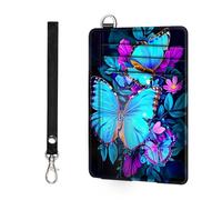 ETLKJVBL Slim Minimalist Front Pocket, RFID Blocking Wallet for Men and Women, Keep Your Credit Cards and Personal Information Secure, Security Pockets for, Beautiful Blue Butterfly, Minimalist