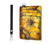 ETLKJVBL Slim Minimalist Front Pocket RFID Blocking Wallet for Men&Womem, Keep Your Credit Cards and Personal Information Safe, Security Pockets for Business Card Holde-12, Vintage Style Map