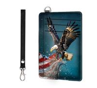ETLKJVBL Slim Minimalist Front Pocket RFID Blocking Wallet for Men&Womem, Keep Your Credit Cards and Personal Information Safe, Security Pockets for Business Card Holde-7, Flag and Eagle, Minimalist