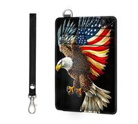 ETLKJVBL Slim Minimalist Front Pocket RFID Blocking Wallet for Men&Womem, Keep Your Credit Cards and Personal Information Safe, Security Pockets for Business Card Holde-12, Eagle with a Flag