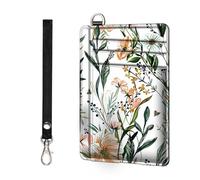 ETLKJVBL - Slim minimalist RFID blocking wallet for men and women, keeps your credit cards and personal information safe, business card security pockets, Various wildflowers, Minimalist