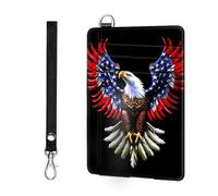 ETLKJVBL - Slim minimalist RFID blocking wallet for men and women, keeps your credit cards and personal information safe, business card security pockets, American Eagle Flag, Minimalist