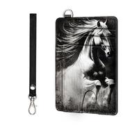 ETLKJVBL - Slim minimalist RFID blocking wallet for men and women, keeps your credit cards and personal information safe, business card security pockets, Running Horse, Minimalist