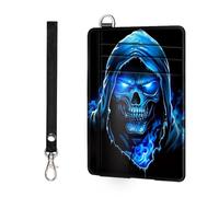 ETLKJVBL slim wallet for RFID Blocking Wallet,Slim and Stylish Wallet with Multiple Card Slots and Business Card Holder, Kings Loot and Credit Card Protector Sleeves, Reaper, Minimalist