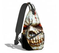 ETLKJVBL Water-resistant Canvas Book Sleeve with Zipper & Front Pocket, Sinister Skull with Glowing Eyes 800D Heavy Duty Book Protector for Hardcovers, Portable Pouch with Handle