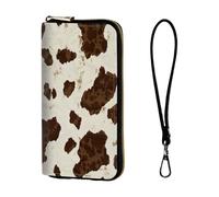 ETLKJVBL Wrist Wallets for Women, Lightweight RFID Blocking Multi-Functional Secure Wrist Purse for Travel, Daily Use-5, Cow Print with the Spots, Art Deco