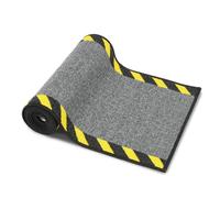 ETM Cable Protection Mat With Warning Border for Indoor Use - Safety Bridge for Office and Warehouse - Non-Slip Back, Washable - Black/Yellow