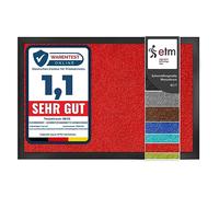 etm Dirt Trapper Door Mat Entrance Mat Monochrome (Red, 60 x 90 cm) Indoor & Outdoor Doormat, Washable Front Door Mat Non-Slip Backing Super Absorbent Floor Mat Entrance Rug Barrier Mat