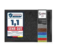 etm Mono Dirt Trapper Mat in Bright Colours, Powerful Doormat for Indoor and Outdoor Use (Black, 200 x 300 cm)