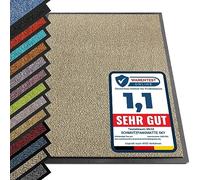 etm Non-slip Dirt Trapper Mat Absorbent Heavy-duty Entrance Mat for Indoor and Outdoor (Beige/Black, 120 x 300 cm) Washable Door Mat Barrier Mat Front Doormat