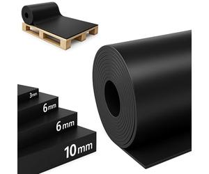 ETM SBR Rubber Mat 120 x 100 cm. 5 mm - Sold by the Metre - Black & Smooth - Building Protection Mat Non-Slip Mat Rubber Floor Mat - Flooring Rubber Plate Rubber Strips