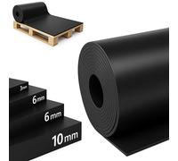 ETM SBR Rubber Mat 120 x 700 cm. 6 mm - Sold by the Metre - Black & Smooth - Building Protection Mat Non-Slip Mat Rubber Floor Mat - Flooring Rubber Plate Rubber Strips