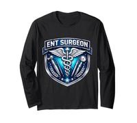ETN Surgeon Caduceus Otorhinolaryngology Otolaryngology MD Long Sleeve T-Shirt