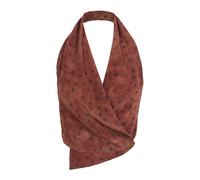 Etna- silk top with dots print- - female - Cortana - Sleeveless Tops - Red - S - Tops S