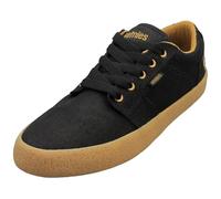 Etnies Barge LS - Classic Skate Look, Slim Vulcanized Silhoutte, Hefty Armored Collar, Reinforced Vulc - Black Raw - 4,5