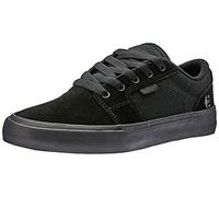 Etnies Barge LS - Classic Skate Look, Slim Vulcanized Silhoutte, Hefty Armored Collar, Reinforced Vulc - Black/Black/Black - 9