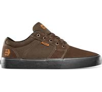 Etnies Barge LS - Classic Skate Look, Slim Vulcanized Silhoutte, Hefty Armored Collar, Reinforced Vulc, Cushioned Fit, Everyday Sneakers Brown Black