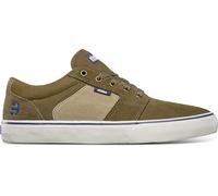 Etnies Barge LS Classic Skate Look, Thin Vulcanized Silhouette, Reinforced Rugged Collar, Reinforced Vulcanisation, Cushioning Fit, Daily Sneakers, Brown Tan Blue, 6.5 UK