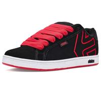 Etnies Fader - Classic Skate Heritage Style with on-Trend Puffy Look, Reinforced Cupsole, Cushioned Fit, Everyday Sneakers - Black/Red - 10