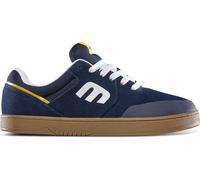 Etnies Marana - Iconic Pro Skate, Reinforced Ultimate Cupsole, Cushioned Feel, 3X More Durable - Navy/Gum/Yellow - 8