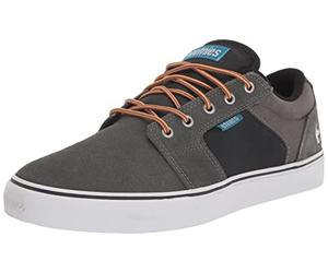 Etnies Men's Barge LS Skate Shoe, Grey/Black/Yellow, 4.5 UK