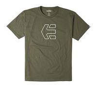 etnies Men's Icon Outline Short Sleeve T-Shirt, Green (Military), Medium