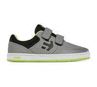 Etnies Men's Little Kids Marana Skate Shoe, Grey/Lime/White, 2C UK