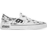 Etnies Mens Marana X Bones Slip On Sneakers Shoes - White, White/Black, 9 UK