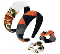 etoenbrc 2 Pack Polyester Wide Headbands and Scrunchie for Women, Japanese Sunset Mountain Headbands Hair Band Fashion Non-Slip Hair Hoop for Girls Women Hair Accessories